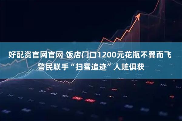 好配资官网官网 饭店门口1200元花瓶不翼而飞 警民联手“扫雪追迹”人赃俱获