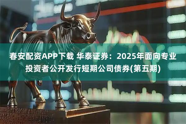 春安配资APP下载 华泰证券：2025年面向专业投资者公开发行短期公司债券(第五期)