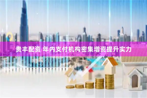贵丰配资 年内支付机构密集增资提升实力
